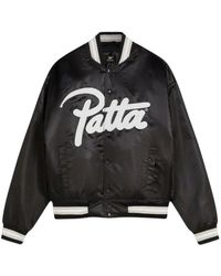 PATTA - Script Logo Satin Varsity Jacket - Lyst