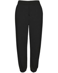 Gestuz - Zwarte Sweatpants Met Hoge Taille En Elastische Tailleband - Lyst