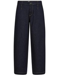 Mos Mosh - Donkerblauwe Chino Jeans Met Hoge Taille - Lyst