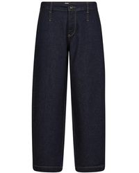 Mos Mosh - Donkerblauwe Chino Jeans Met Hoge Taille - Lyst