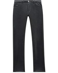 Courreges - Broeken ,Zwart ,Katoen Vinyl Straight-Leg Broek - Lyst