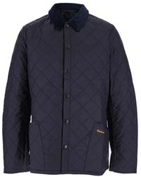 Barbour - Jassen ,Blauw ,Gewatteerde Buitenkleding Jas Voor Heritage Stijl - Lyst