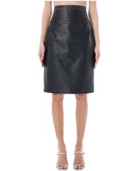 Givenchy - Rokken ,Zwart ,Leer High Waist Rok Ss 23 - Lyst