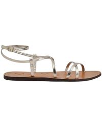 Manebí - Schoenen ,Grijs ,Leer Canyon Geweven Leren Sandaal - Lyst