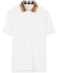 Burberry - Vintage Check Polo With Classic Collar - Lyst