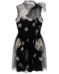 RED Valentino Sleeveless Tulle Dress - Zwart