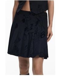 Desigual - Rokken ,Zwart ,Zwarte Rok Flock Design - Lyst