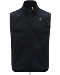 K-Way - Jassen ,Zwart ,Polyester Flaner Travel Fleece Vest - Lyst