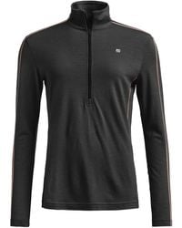 Ortovox - Tops ,Zwart ,185 Rock'N'Wool Zip Neck - Lyst