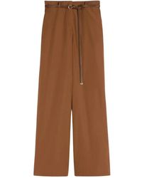Max Mara - Broeken ,Bruin ,Katoen Cotton Poplin Broeken - Lyst
