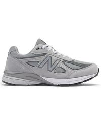 New Balance - 990v4 grigio argento scarpa da corsa - Lyst