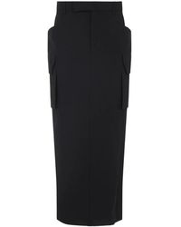 Rick Owens - Rokken ,Zwart ,Wol Elegante Zwarte Wollen Rok Aw 25 - Lyst