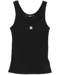 Amiri - Tops ,Zwart ,Ma Geborduurde Rib Tanktop - Lyst