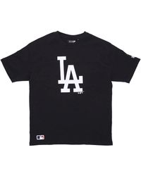 KTZ - Tops ,Zwart ,Katoen Dodgers Baseball Tee Zwart/Wit - Lyst