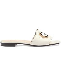 Gucci - Slide Sandaal Met Interlocking G - Lyst
