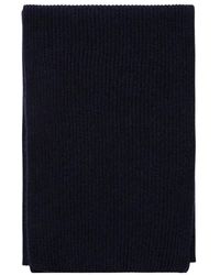 Sunspel - Accessoires ,Blauw ,Kasjmier Geribbelde Kasjmier Sjaal - Lyst