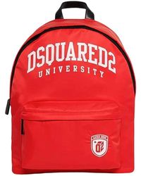 DSquared² - Roter rucksack mit logoaufdruck dsqua2 - Lyst