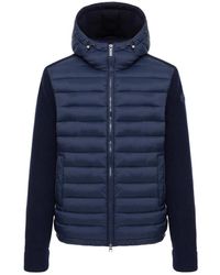 Colmar - Fitness ,Blauw ,Polyester Gewatteerd Jack Met Gebreide Mouwen - Lyst