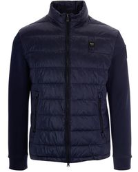 Blauer - Jassen ,Blauw ,Polyester Hebron Zip-Up Jacket - Lyst