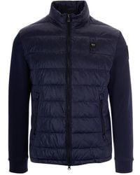 Blauer - Jassen ,Blauw ,Polyester Hebron Zip-Up Jacket - Lyst