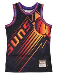 Mitchell & Ness - Fitness ,Zwart ,Polyester Nba Big Face Basketball Tank Top - Lyst