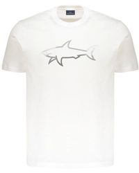 Paul & Shark - Logo-detail baumwoll-t-shirt - Lyst