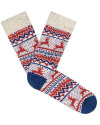 Cabaïa - Ondergoed ,Veelkleurig ,Wol Harige Sokken Pantoffels - Lyst