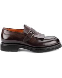 Santoni - Klassische leder loafer - Lyst