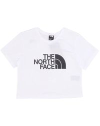 The North Face - Weißes Cropped Easy Tee Kurzarm - Lyst