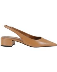 Giampaolo Viozzi - Nappa Slingback Schuhe Mit Eckigem Absatz - Lyst