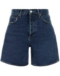 Agolde - Korte Broeken ,Blauw ,Katoen Dame Short - Lyst