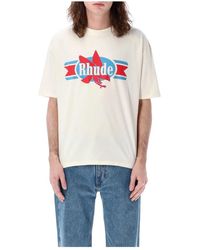 Rhude - Vintage weiß chevron eagle t-shirt - Lyst