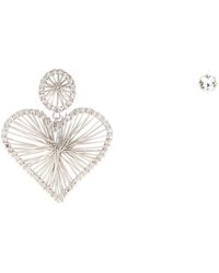 Isabel Marant - Accessoires ,Grijs ,Asymmetric Crystal Earrings - Lyst