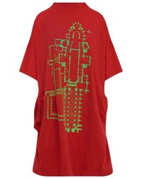 Vivienne Westwood - Kathedrale drunken rotes kleid t-shirt - Lyst