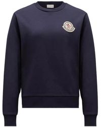 Moncler - Logo-patch-sweatshirt im casual-stil - Lyst