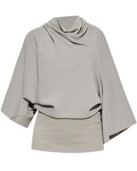 Rick Owens - Ivory Pullover Mit Cowl Neck - Lyst