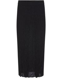 Heartmade - Rokken ,Zwart ,Zijden Midi Rok Zwart - Lyst