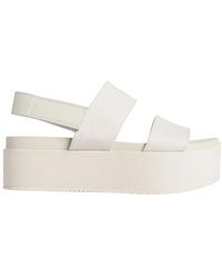 Calvin Klein - Schoenen ,Katoen Platte Sandalen Voor Vrouwen - Lyst