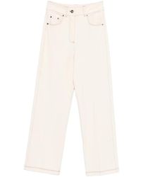 Max Mara - Jeans ,Denim Jersey Broek Met Denim-Effect - Lyst