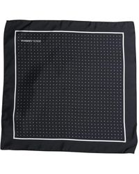 Dolce & Gabbana - Blue Silk Polka Dot Handkerchief Pocket Scarf - Lyst