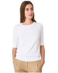 Repeat Cashmere - Feinstrick-Baumwollmischung Kurzarmpullover - Lyst