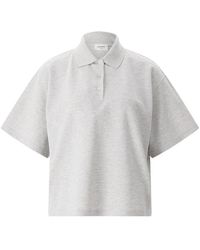 Saint Laurent - Tops ,Grijs ,Katoen Polo Shirt - Lyst