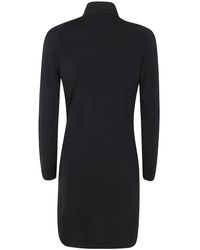 Tom Ford - Kleedjes ,Zwart ,V-Neck Cocktailjurk Met Lange Mouwen En Bar - Lyst