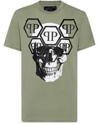 Philipp Plein - T-Shirt Rundhals Ss Stones Skull - Lyst
