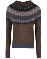 Max Mara - Glassa Jacquard Rundhals-Pullover - Lyst