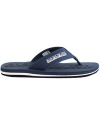 Napapijri - Blaue Baumwoll Flip Flops - Lyst