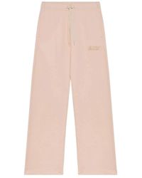 Autry - Broeken ,Roze ,Katoen Katoenen Fleece Trainingsbroeken Met Koord - Lyst
