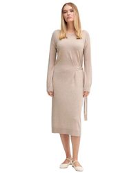 GAUDI - Midi Jurk Met Strikceintuur - Lyst