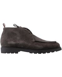 Sturlini - Braune Lederschuhe Mit Gummisohle - Lyst