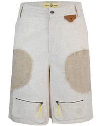 UNTITLED ARTWORKS - Shorts beige ricamati oversize - Lyst